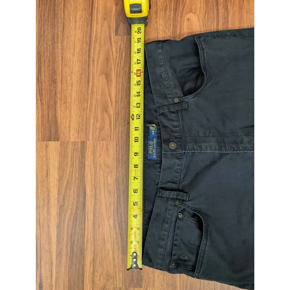 Polo Ralph Lauren Straight Leg Jeans Size 36 Black Preppy Casual Minimalist